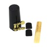 Soprano Sax Saxophone Mouthpiece Plastic with Cap Metal Buckle Reed