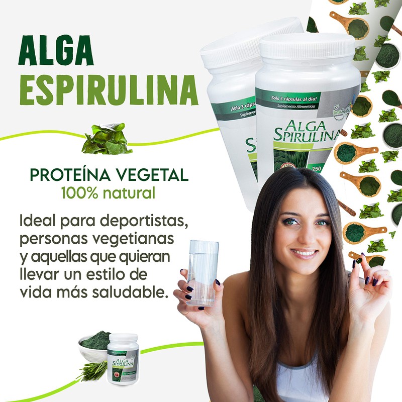 Alga Espirulina 250 cápsulas de Best Health el del Colibrí