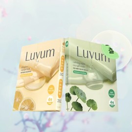 Lovium Olive Young Loveum Gel Mask 4 sheets (strong soothing cica/blemish citron) / 올리브영 러븀 겔 마스크 4매 (강력진정 시카/잡티기미 유자)