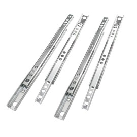 BOQIIKAR 2 Pair Full Extension Metal Bearing Drawer Runners 182mm Heavy Duty 20 kg Load Capacity Side Mount Ball Bearing Kitchen Cabinet Slides Replacement Rails Guide Glides Silver