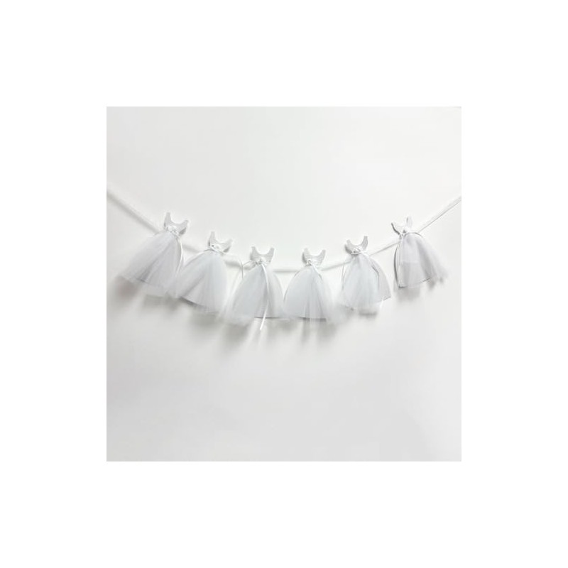 Bridal Shower Banner Garland with Tulle Dresses - Wedding Decoration