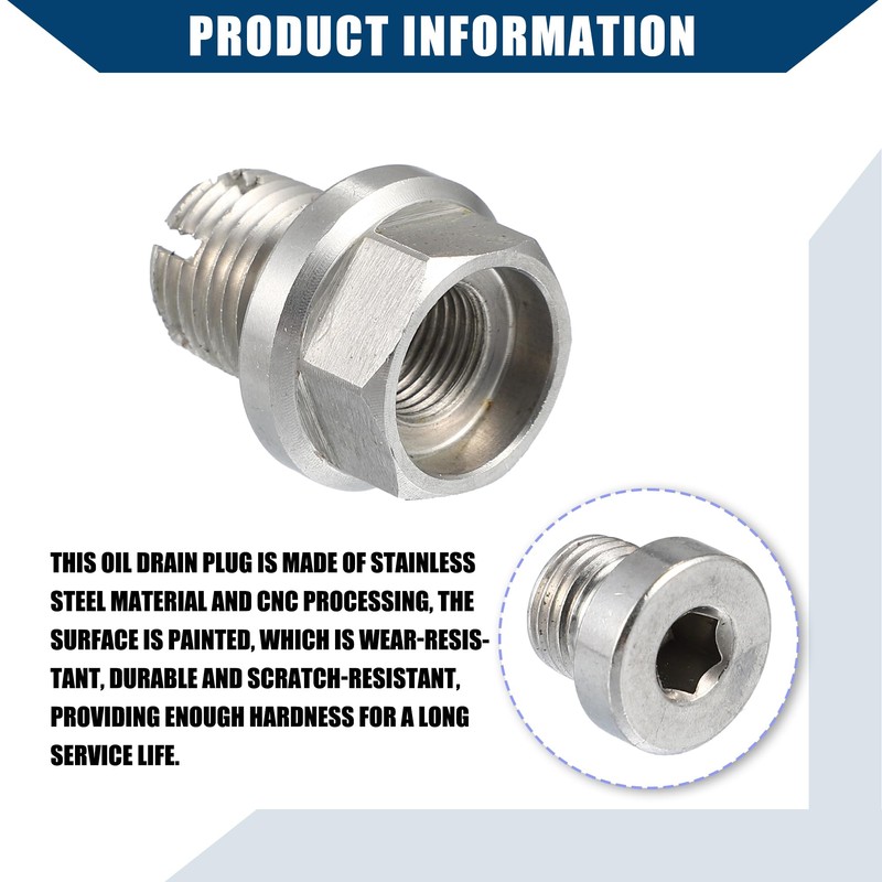 Hihaha M14.1-1.5 x 15mm Car Oversize Piggyback Oil Drain Plug