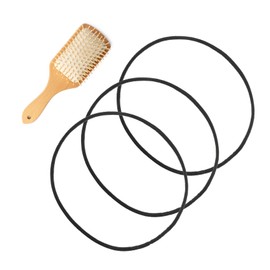 Long Hair Ties, 20 pack Thick Curly Hair and Dreadlocks - Suitable Oversized Gentle Ponytail Holders, density Hair Accessories for Women & Men (Black)