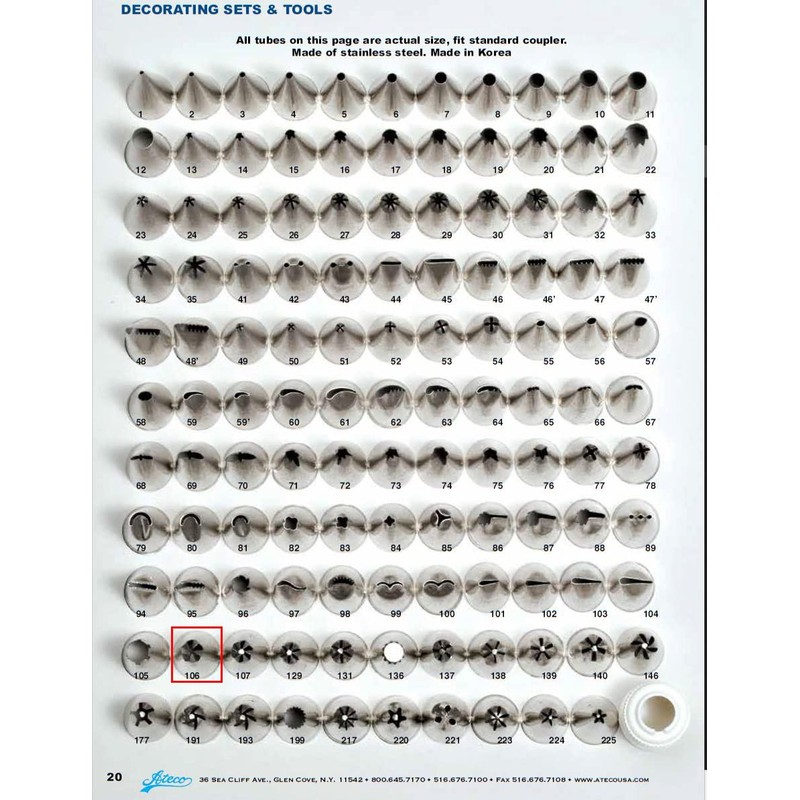 Ateco Pastry Tube Number 106