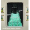 Today's Curtain Emelia Original Voile Fan Insert, Black, 30" W