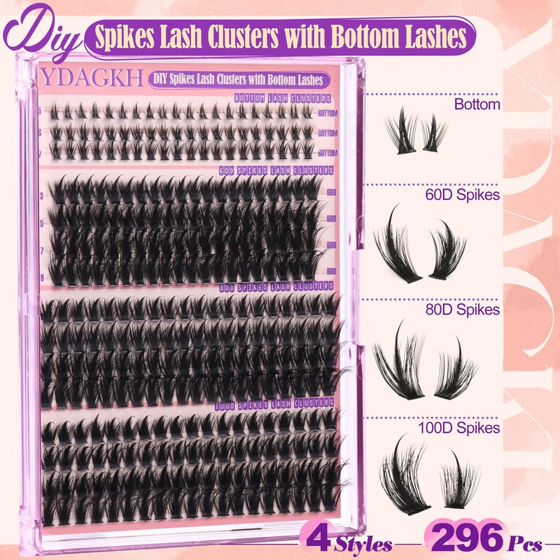 Volume Lash Clusters Spikes Cluster Eyelash Extensions 60D 80D 100D