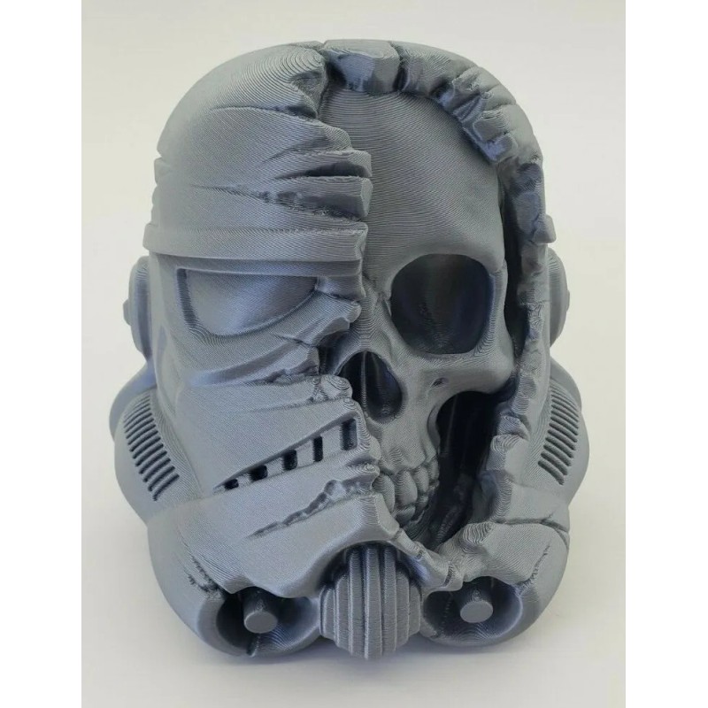 ErnicShop 3D Printed 5" Deathtrooper Stormtrooper Skull Bust Model Silver