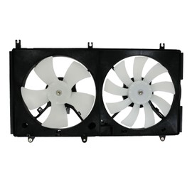 TRQ Radiator Dual Cooling Fan Assembly Compatible with 2004-2009 Mitsubishi Galant MI3115120