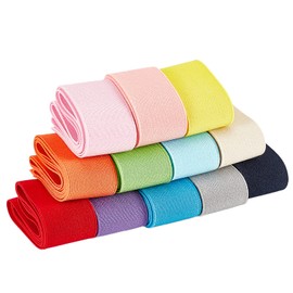 BENECREAT 13 Yards (12 Meters) 40mm Wide Flat Elastic Bands 12 Colors Sewing Elastic Ribbon Bands for Dress Skirt Waistband Wig Bands