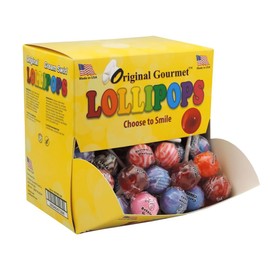 Original Gourmet 100 Count Assorted Mini Sugar Lollipops Kosher Peanut Free Made In Usa