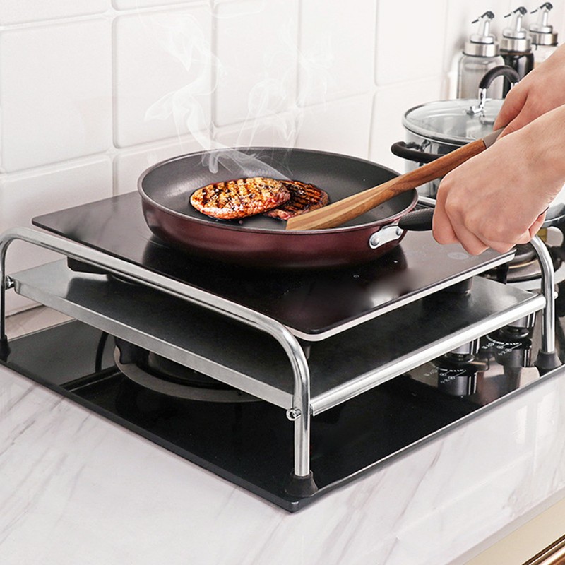Induction Cooker Bracket Stainless Steel Electric Stove Storage Stand Space
