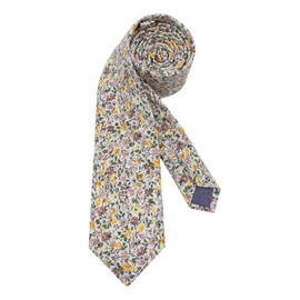 Luckyvestir Ties for Men, Floral Mens Tie Skinny Tie for Men Cotton Floral Necktie for Wedding (flowertie-27)