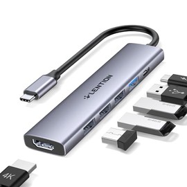 LENTION Hub USB C con HDMI 4K, PD 100W, USB-A 3.0  2.0                                                                                                