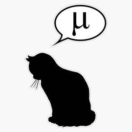 Physics Cat and Friction Coefficient Bumper Sticker Vinyl Decal 5 inches