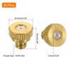 sourcing map Brass Misting Nozzle, 10/24 UNC 0.5mm Orifice Dia