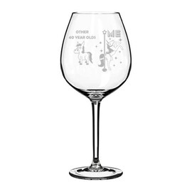 MIP Brand Wine Glass Goblet 40 Year Old Superstar Unicorn Funny 40th Birthday (20 oz Jumbo)