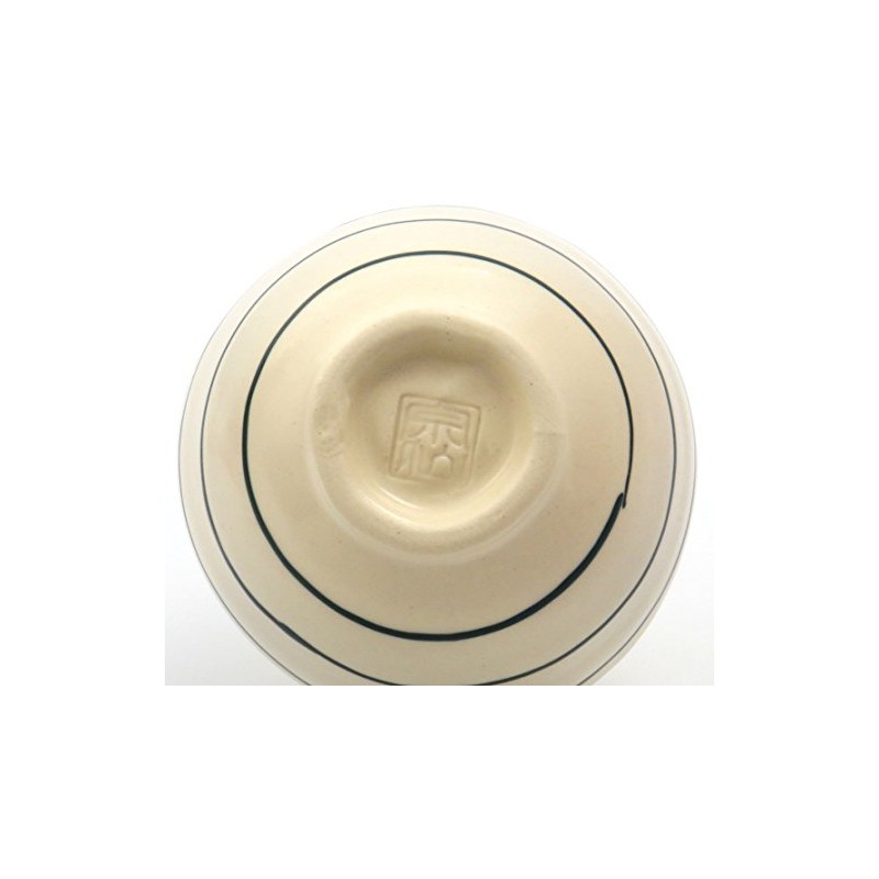 Seto Ware Border Try To Rice Bowl Green