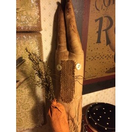 Stuffed Skinny Bunny Rabbit w/Carrot Primitive Country Rustic Handmade Decor for Home, Farmhouse, Kitchen Décor.