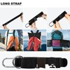 Elastic Jacket Gripper Travel Strap with D-Ring Hooks and Buckle,