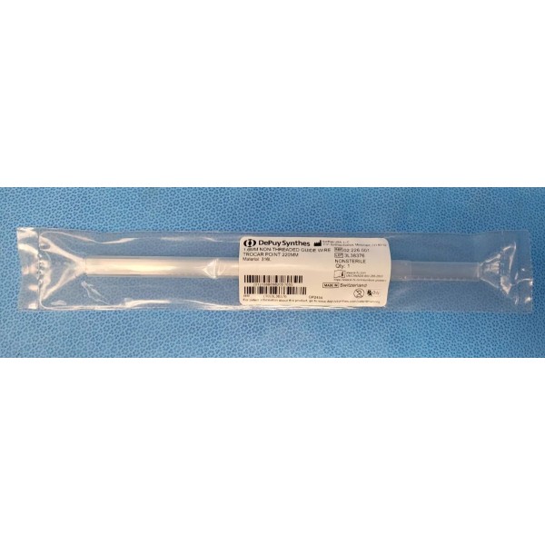 Unbranded 1.6mm non-Threaded Guide Wire trocar Point 220mm REF 02.226.001