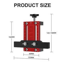 YANGUN Cabinet Door Installation Positioner, Adjustable Cabinet Door Installation Positioner, Cabinet Door Positioning Tool, Adjustable Length Cabinet Installation Tool for Woodworking (Red-1pcs)
