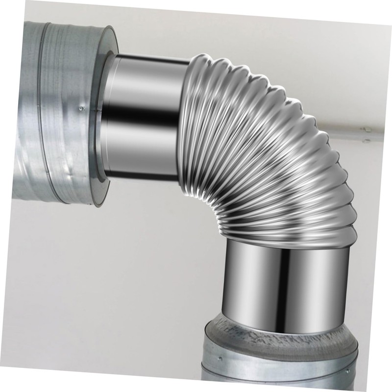 TEHAUX Stainless Steel Elbow Chimney Flue for Wood Stoves Lightweight