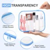 Hoolerry 3 Pcs Clear Hard Zipper Case Plastic Pouch Transparent