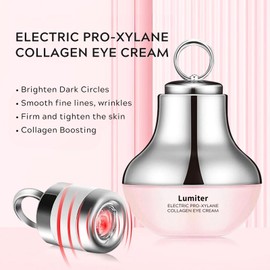 Electric Massage Eye Cream for Dark Circles and Puffy Eyes, Collagen Eye Cream Anti Aging: Smooth Fine Lines Wrinkles, Lifting & Hydration, Collagen Boosting, Korean Skincare, 30g