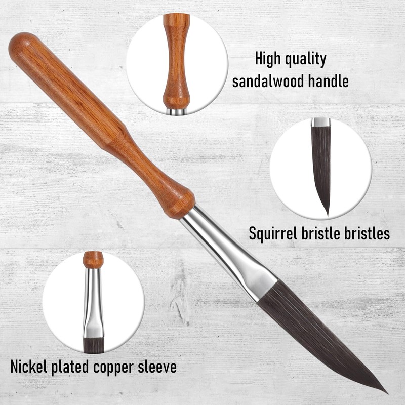 5 Piece Synthetic Squirrel Hair Pinstriping Brush Set