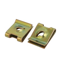 sourcingmap 20pcs M3/ST3.0 Thread Size 65Mn Steel Zinc Plated Extruded U Nut Brass Tone