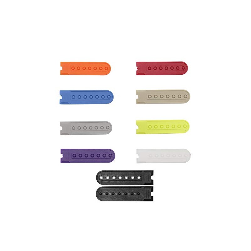 Sowaka 9 Pairs Snapback Strap Colorful Replacement with 7 Holes