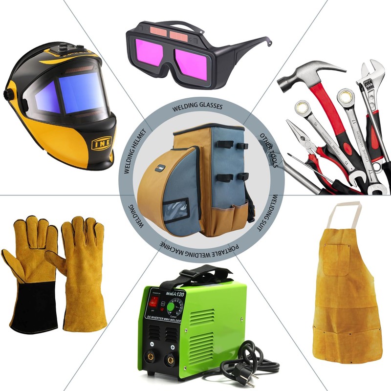 MELOTOUGH Welding Backpack for Tools and Helmet Welder Backpack Large