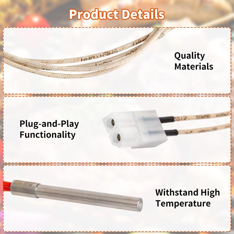 16801-20B Grill Hot Rod Igniters Compatible with Oklahoma Joe's Rider