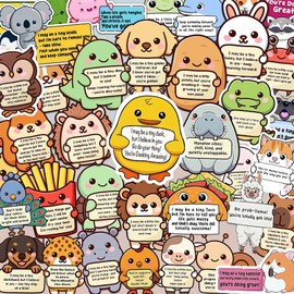 50PCS Emotional Support Stickers, Affirmation Cute Animal Stickers