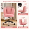 Furniliving Fluffy Armless Desk Chair, Upholstered Vanity Chair with Back,