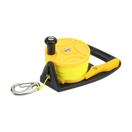 Diving Fishing Reel Scuba Diving Reel with Thumb Stopper Hook for Snorkeling Underwater Water Sports 46m Yellow WireYellow Reel