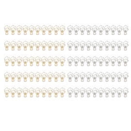 100pcs Binder Clips Gold Silver Flower Shape Metal Hollowed Long Tail Clips Paper Clamps for Office Document