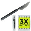 3X Heavy Duty Plastic Knives Individually Wrapped, Sturdy Like Silverware,