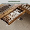 Agilestic Adjustable Height Electric Standing Desk with Storage Wooden Drawer,