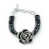 Jurika Black Rose Flower Bracelet