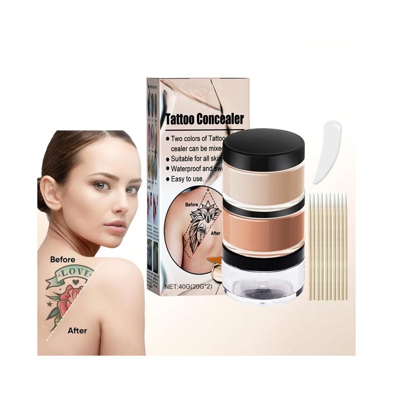Tattoo Concealer for Body, Tattoo Cover Waterproof, Body Make-Up Waterproof,