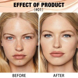 QIDSTERS 2 in 1 Foundation Concealer, Lightweight Creamy Long Lasting Face Makeup for Combination Oily Skin, Conceals Dark Circles Under Eyes Dark Spots and Blemishes, Vegan Cruelty-Free, Fair