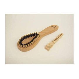 Shallow Grass Art Brush, Original Hair Removal Brush, Natural Wood, Boar Hair, Horse Hair, Total Length Approx. 8.5 x 2.3 x 1.0 inches (21.5 x 5.8 x 2.5 cm)