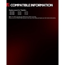 Torchbeam Brake Master Cylinder with Reservoir, Direct Fit Replacement for Toyota Tacoma 1995-2000, DOT Approved, Aluminum Alloy, Includes Mounting Hardware