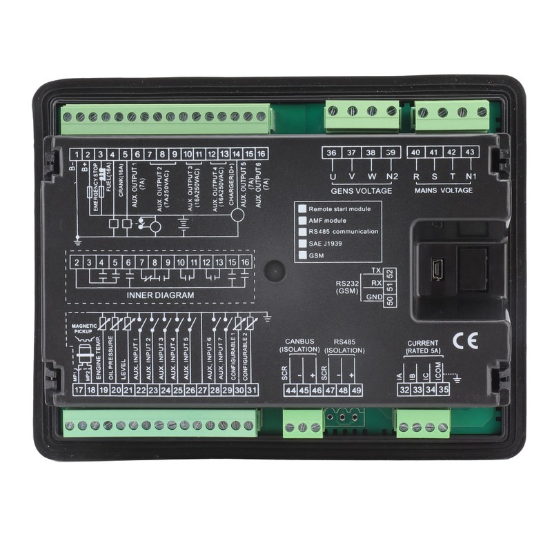 Generator Controller LCD Screen Remote Control DGS7220CAN Automatic Start Module
