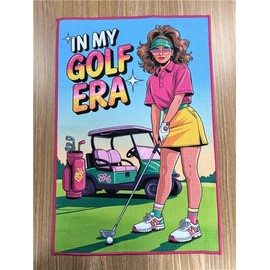 K9King Funny Microfiber Disc Golf Towel - in My Golf EraTowel – Ultra Absorbent, Quick Dry Funny Golf Accessories for Men & Women – Durable Golfing Bag Towel for Clubs, Gifts & Tournaments