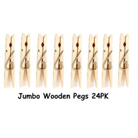 Large Wooden Clothespins - Sustainable Wooden Pegs 8.2cm Untreated Wood Clothespins For Hanging Clothes And Handicrafts For Hanging Clothes And Handicrafts Pack of 24.