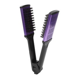 Clamp Flat Brush Double Sided Hair Straightening Artificial Bristle Splint Flat Brush