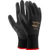 24 Pairs PU Coated Black Nylon Work Gloves. Gardening, Builders,