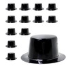 Windy City Novelties 12 Pack Black Mini Top Hats –